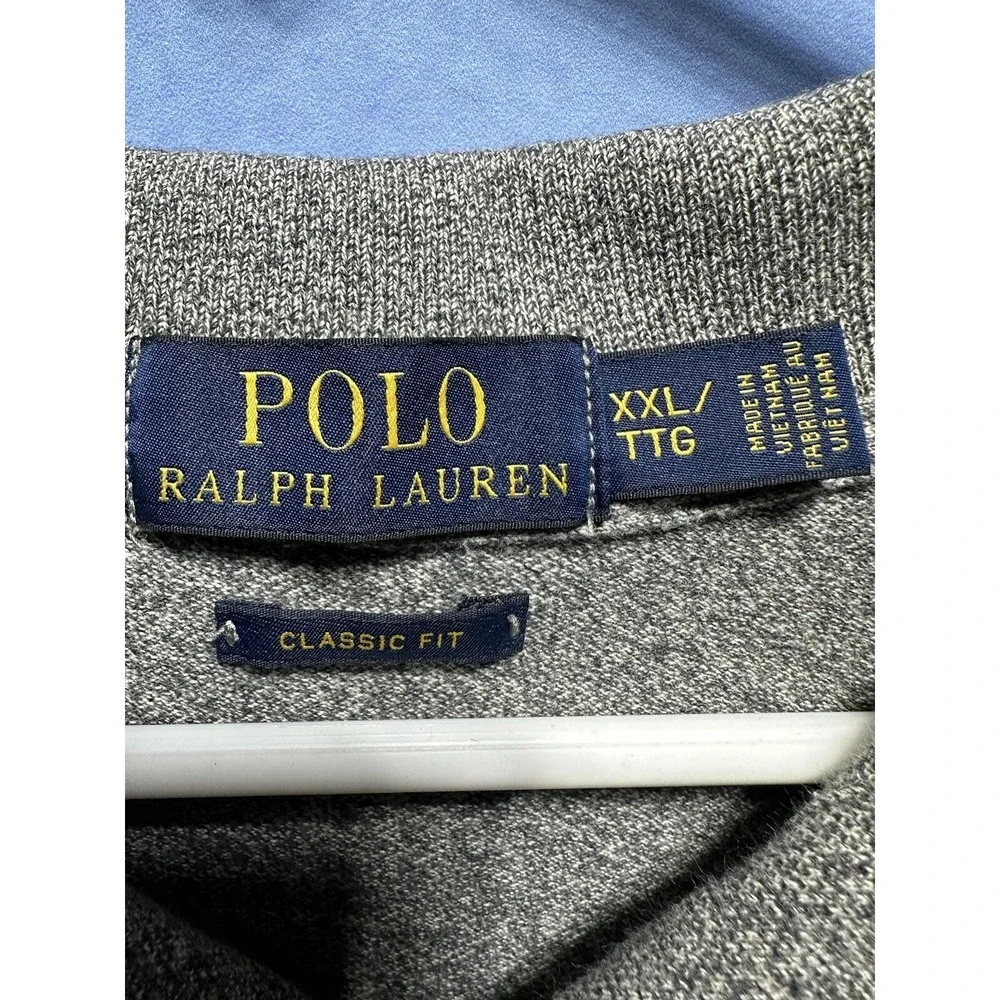 Polo Ralph Lauren Classic Fit Men's Short Sleeve Light‎ Heather Gray Polo XXL